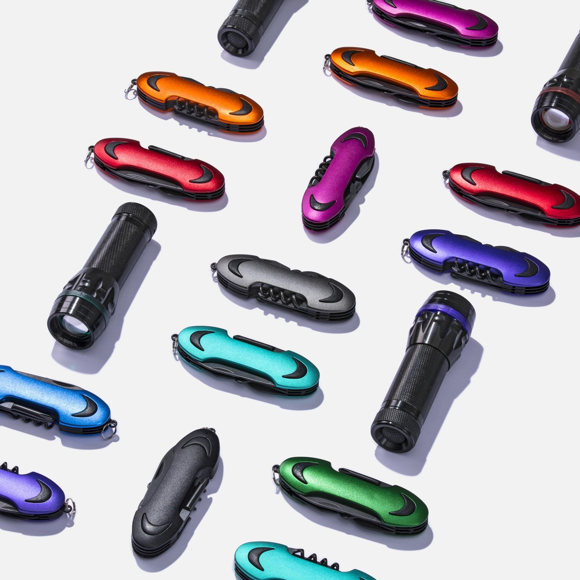 Set lanternă cu led și briceag COLORADO I Roz