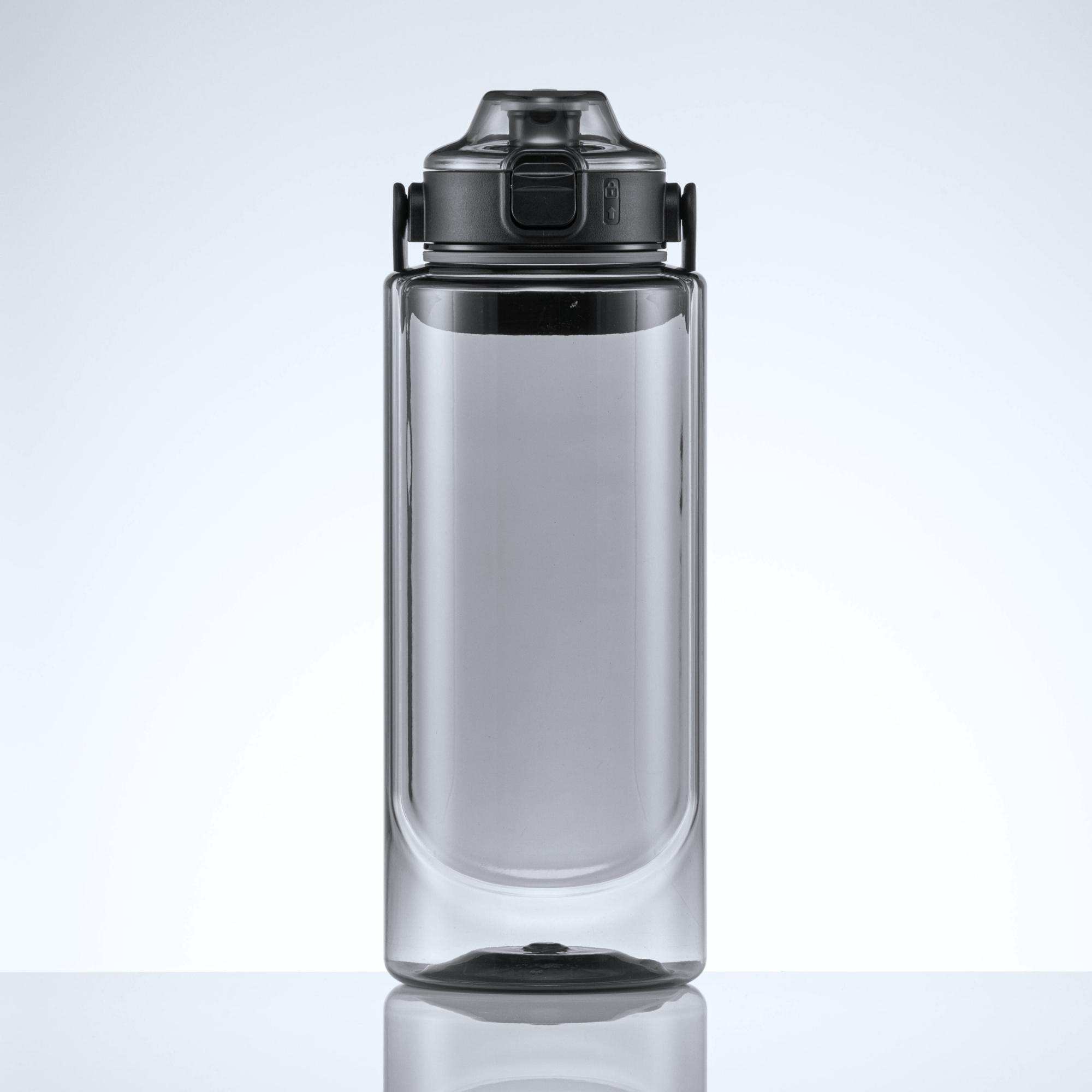 Sticlă de apă din Tritan™, tip doză, 1500 ml, NEON Negru