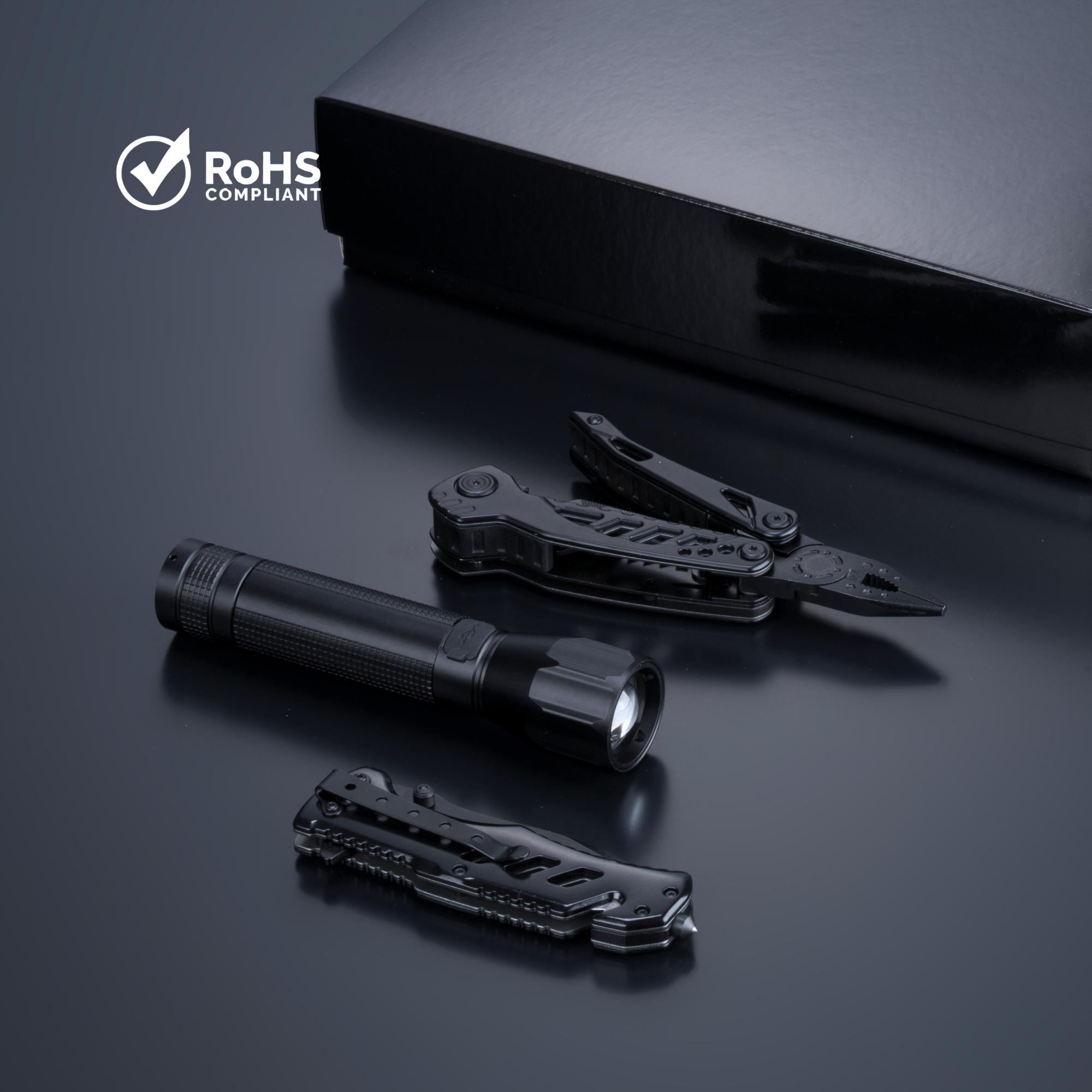 Set instrument multifuncțional, cuțit de salvare și lanternă mare Optima Set III