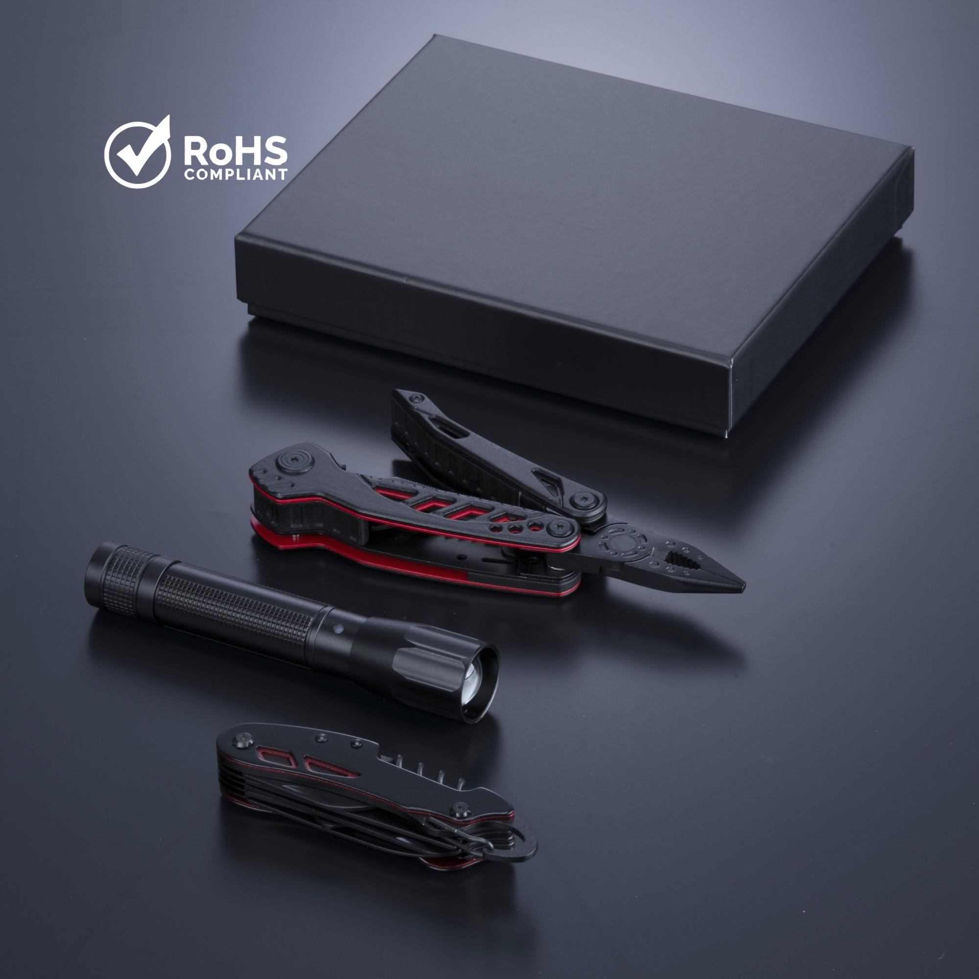 Set instrument multifuncțional, cuțit de buzunar și lanternă medie Optima Set II