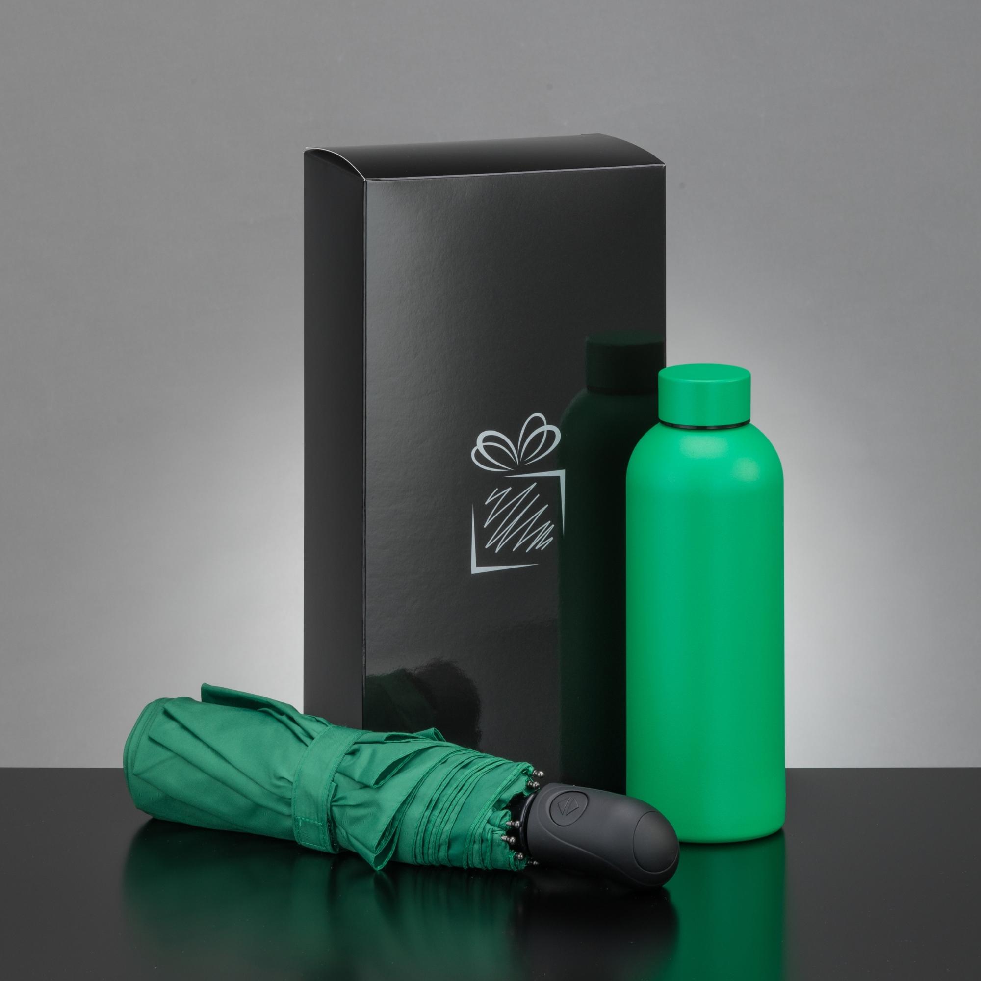 Set sticlă termică și umbrelă automată Active Set Verde deschis Verde