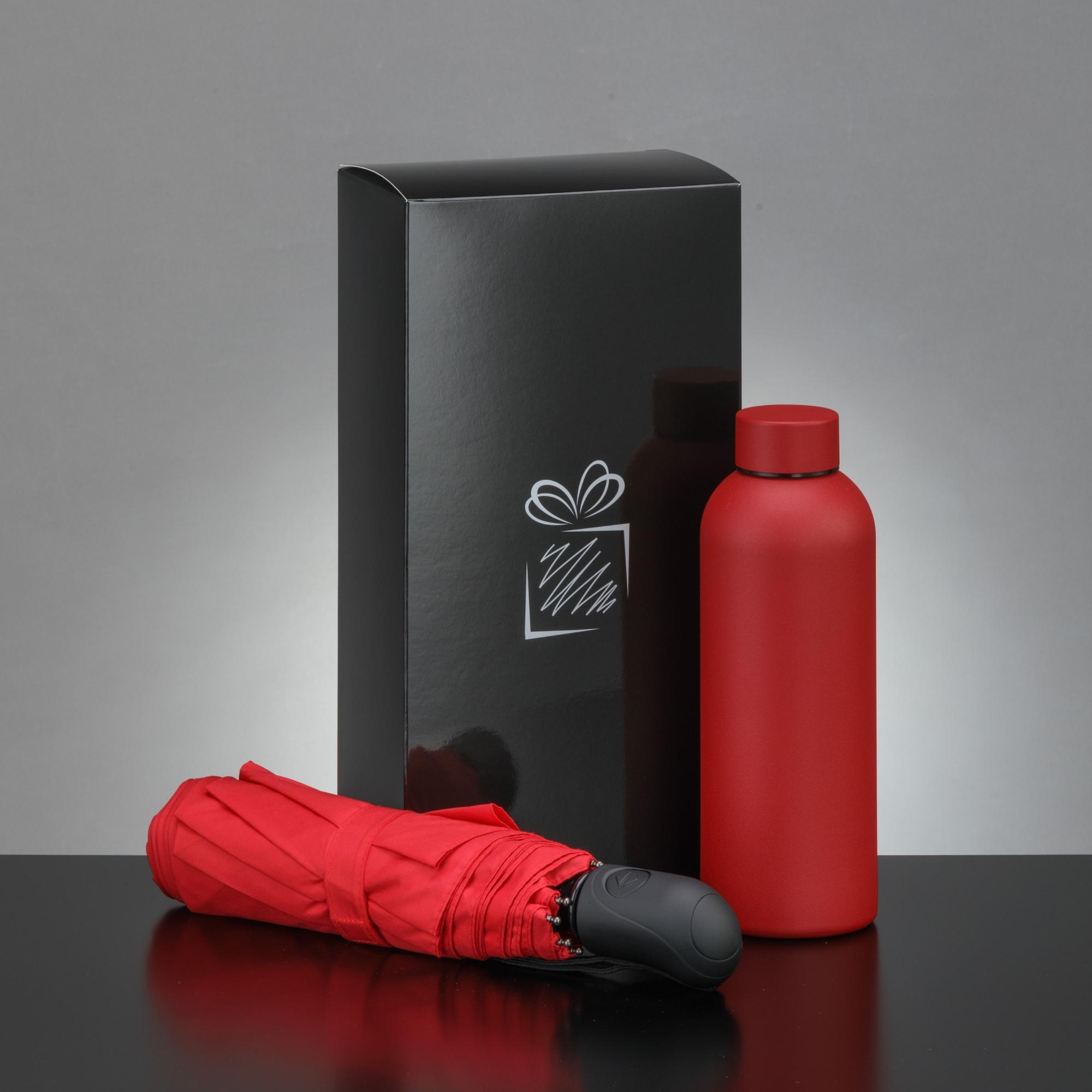 Set sticlă termică și umbrelă automată Active Set Rosu Rosu