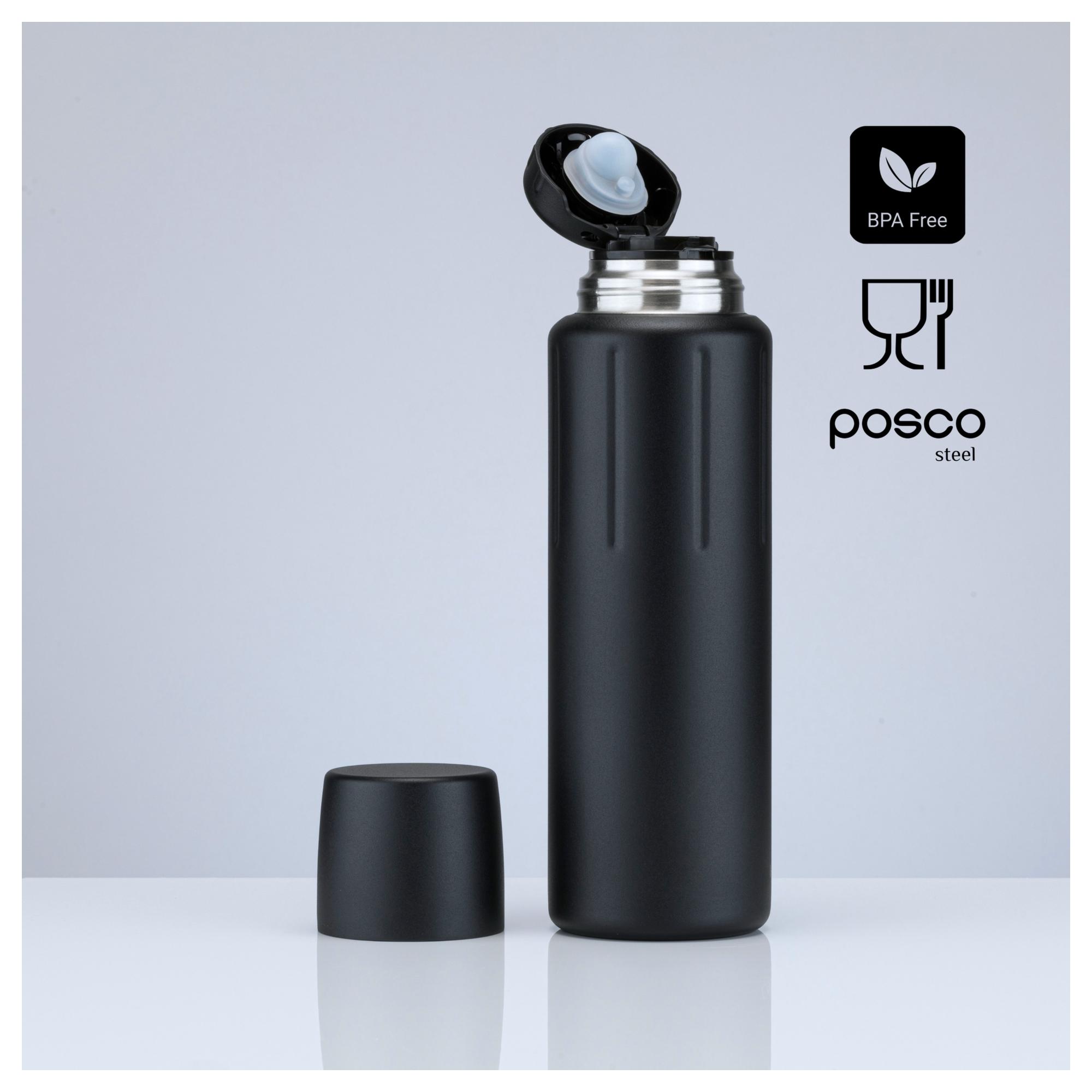 Set Scandic: Termos Cu Vid & Umbrelă Automată Negru