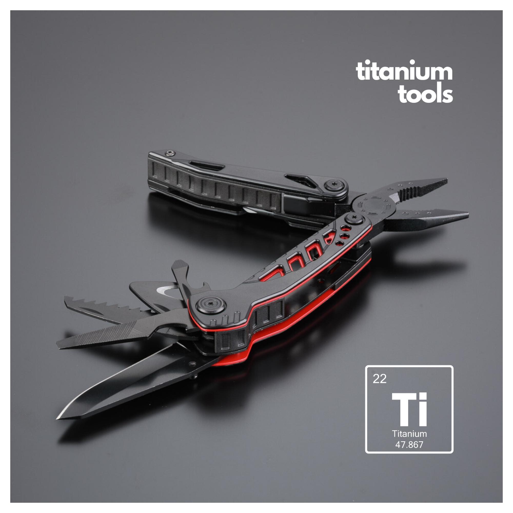 Set Optima Iii-B: Multitool, Cuțit De Salvare Și Lanternă Mare Rosu Rosu