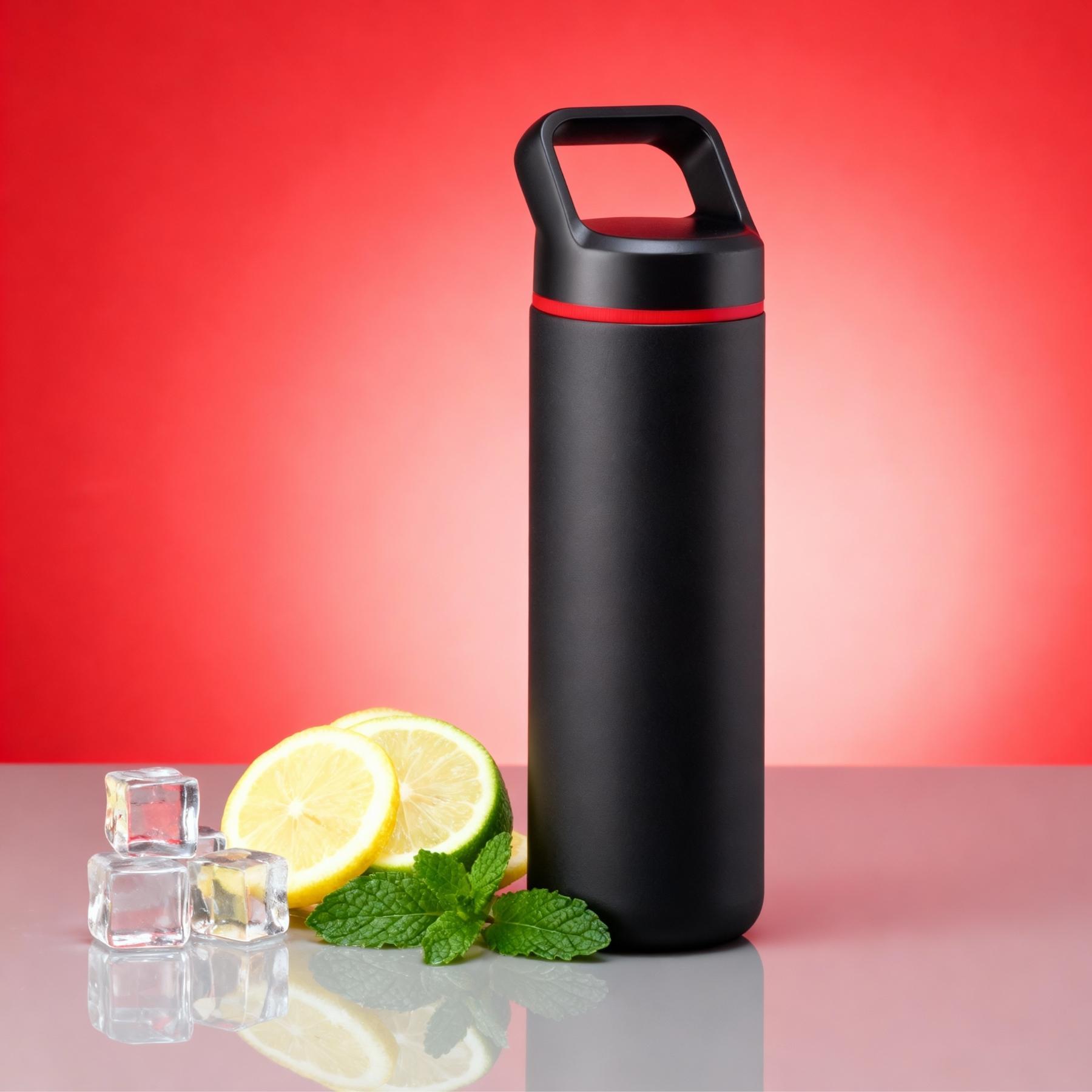 Sticlă din oțel pentru apă Expedition cu strat de cupru, 650 ml Rosu