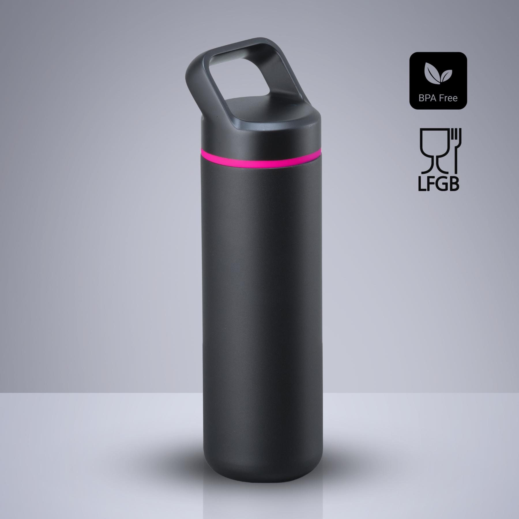 Sticlă din oțel pentru apă Expedition cu strat de cupru, 650 ml Roz