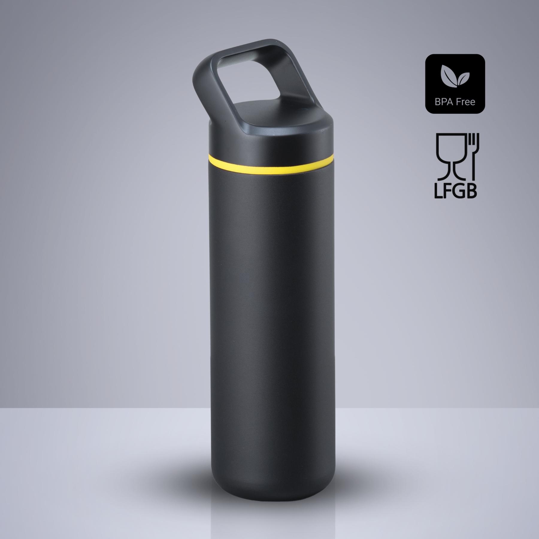 Sticlă din oțel pentru apă Expedition cu strat de cupru, 650 ml Galben