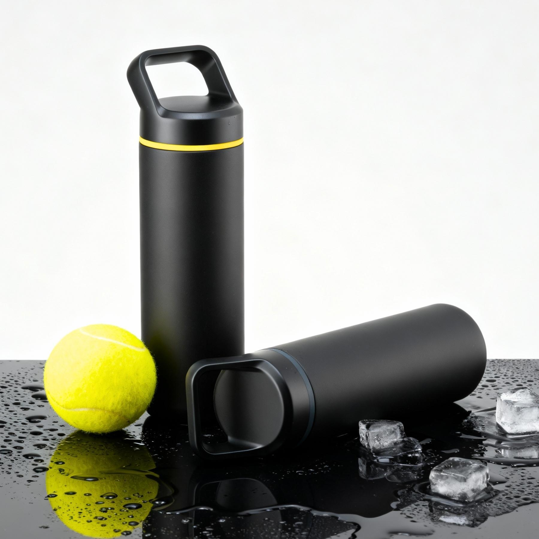 Sticlă din oțel pentru apă Expedition cu strat de cupru, 650 ml Negru