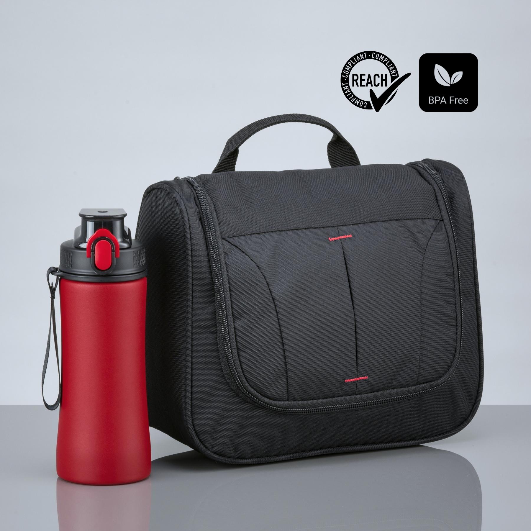 Set Primo Urban: trusă cosmetică și sticlă de apă 550 ml Rosu Rosu