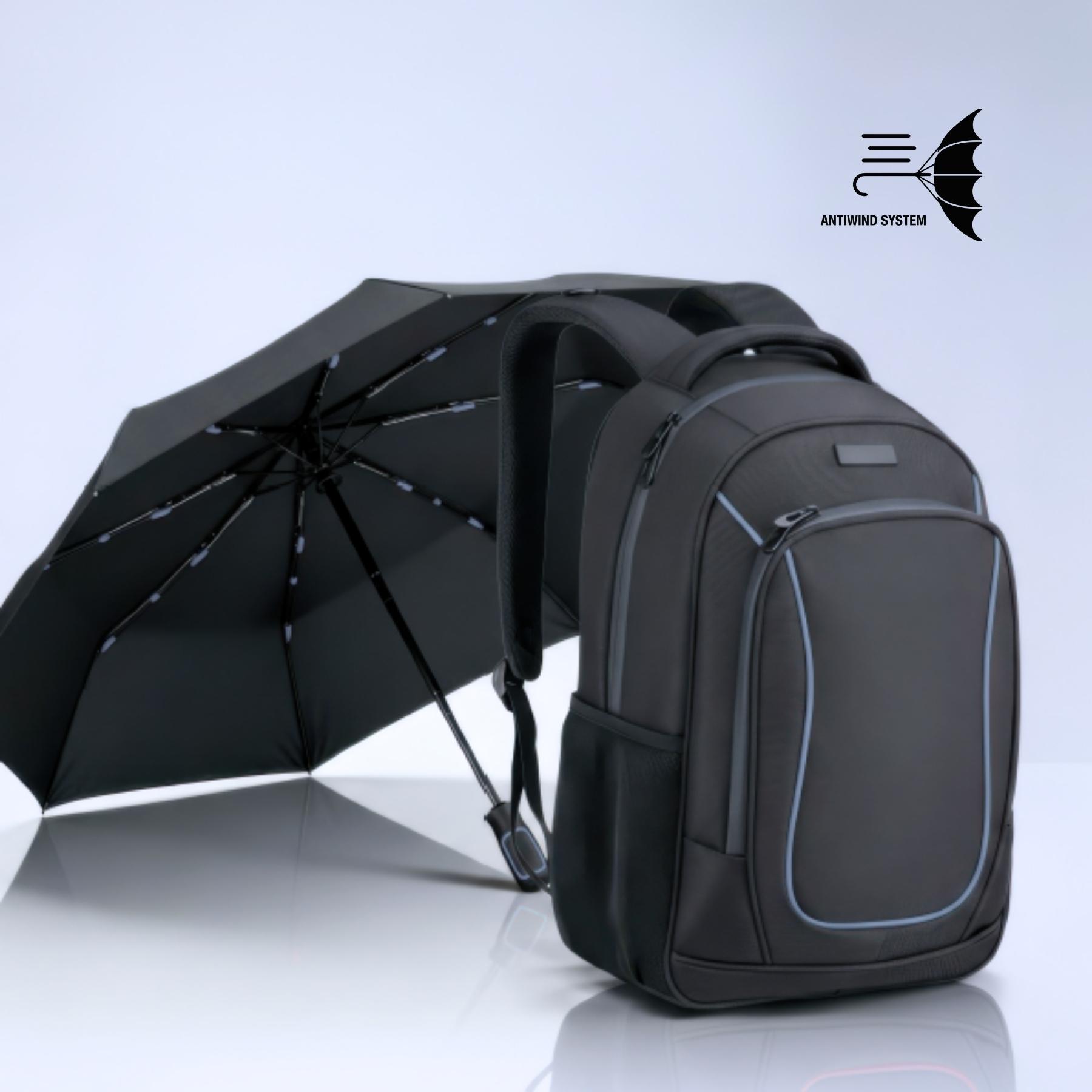 Set Dynamic: rucsac business 15” și umbrelă automată