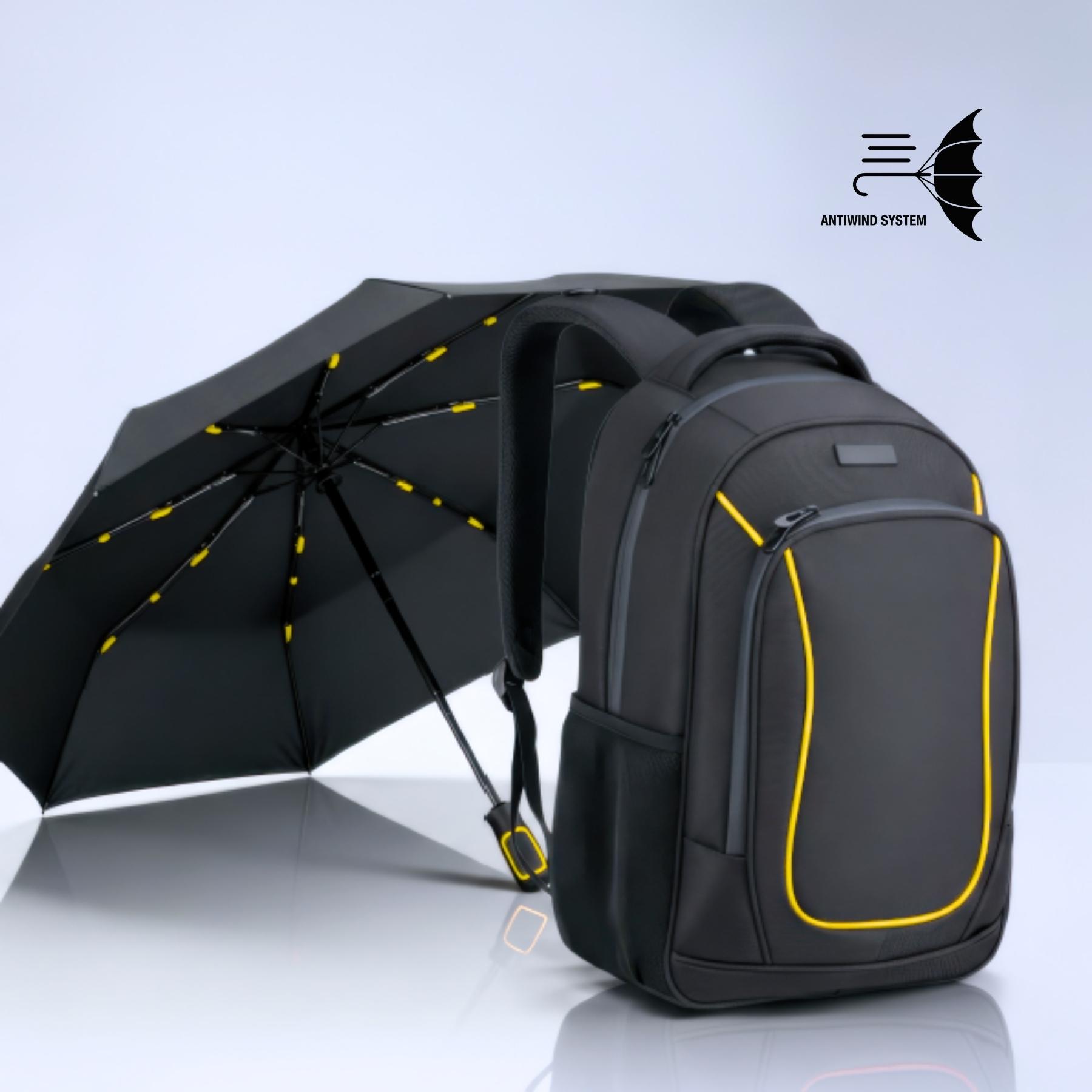 Set Dynamic: rucsac business 15” și umbrelă automată