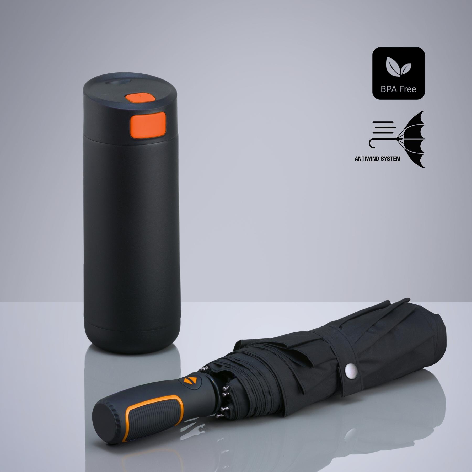 Set Dynamic: cană de cafea 450 ml și umbrelă automată