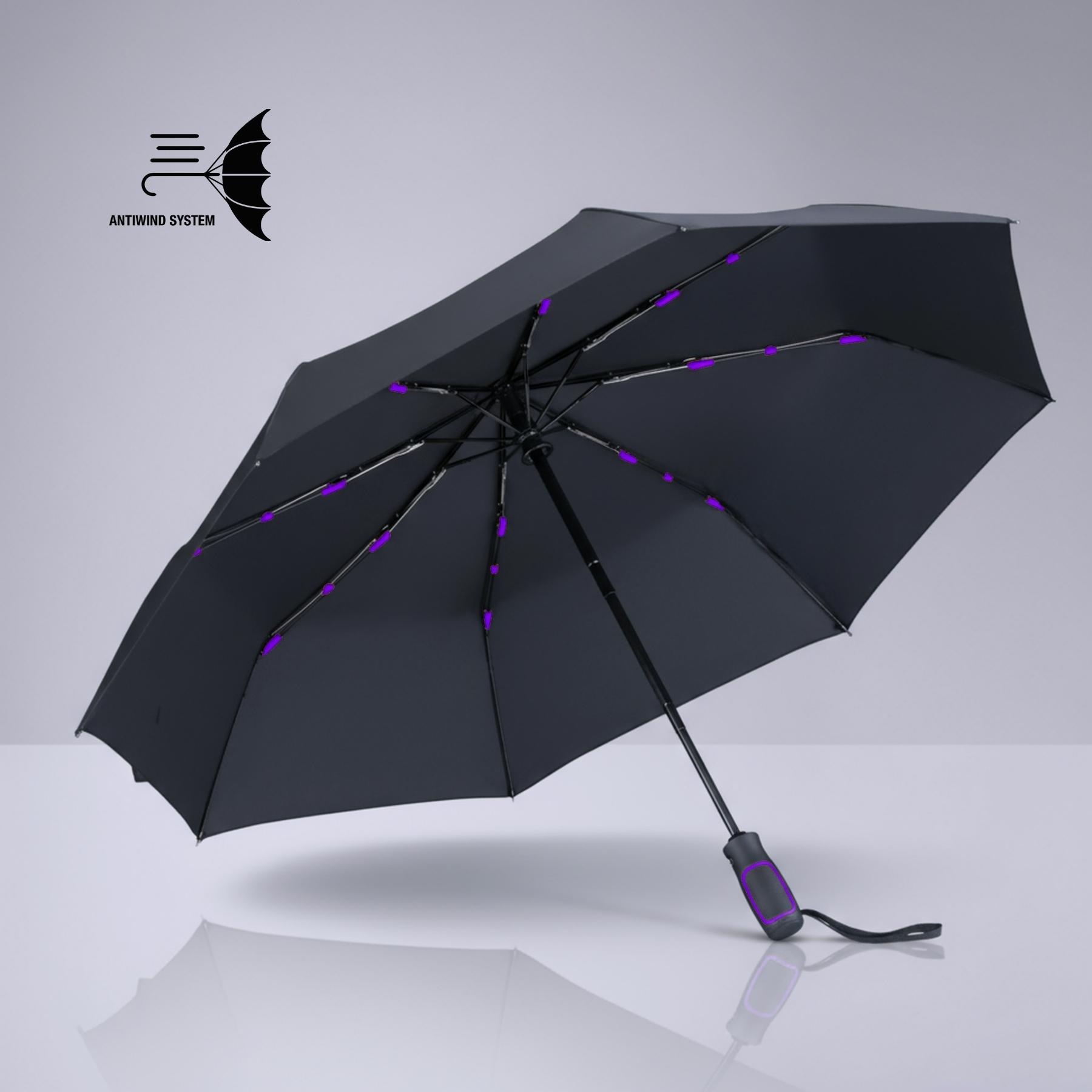 Set Dynamic: cană de cafea 450 ml și umbrelă automată Violet