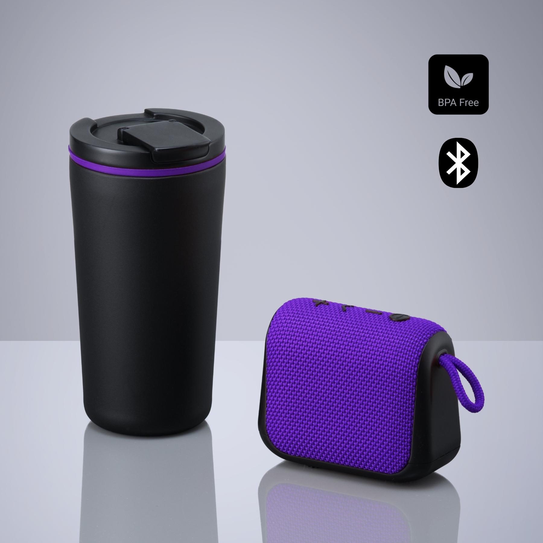 Set Everyday: cană de cafea 370 ml și difuzor wireless Violet Violet