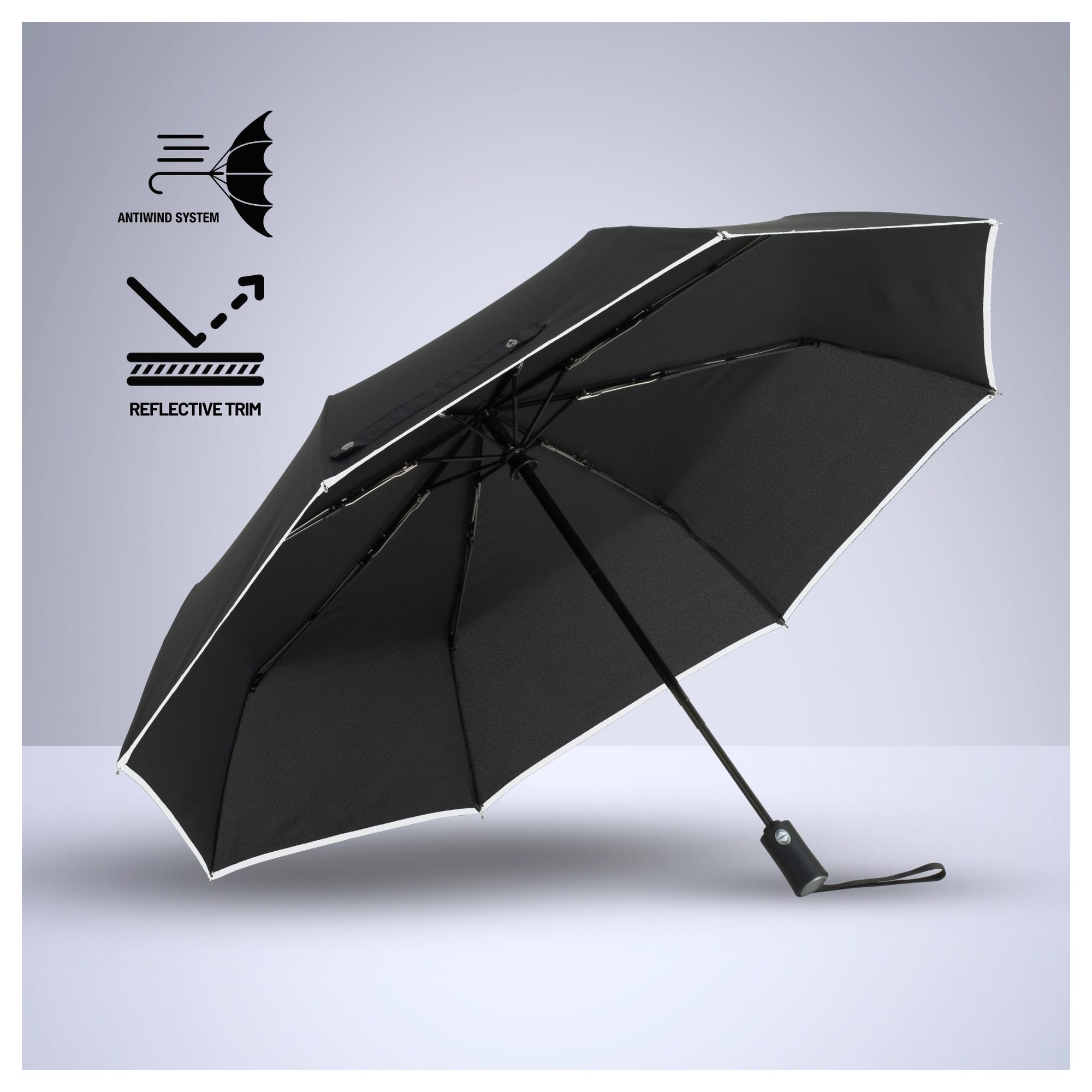 Set Travel: cană termică 350 ml și umbrelă automată Negru Negru