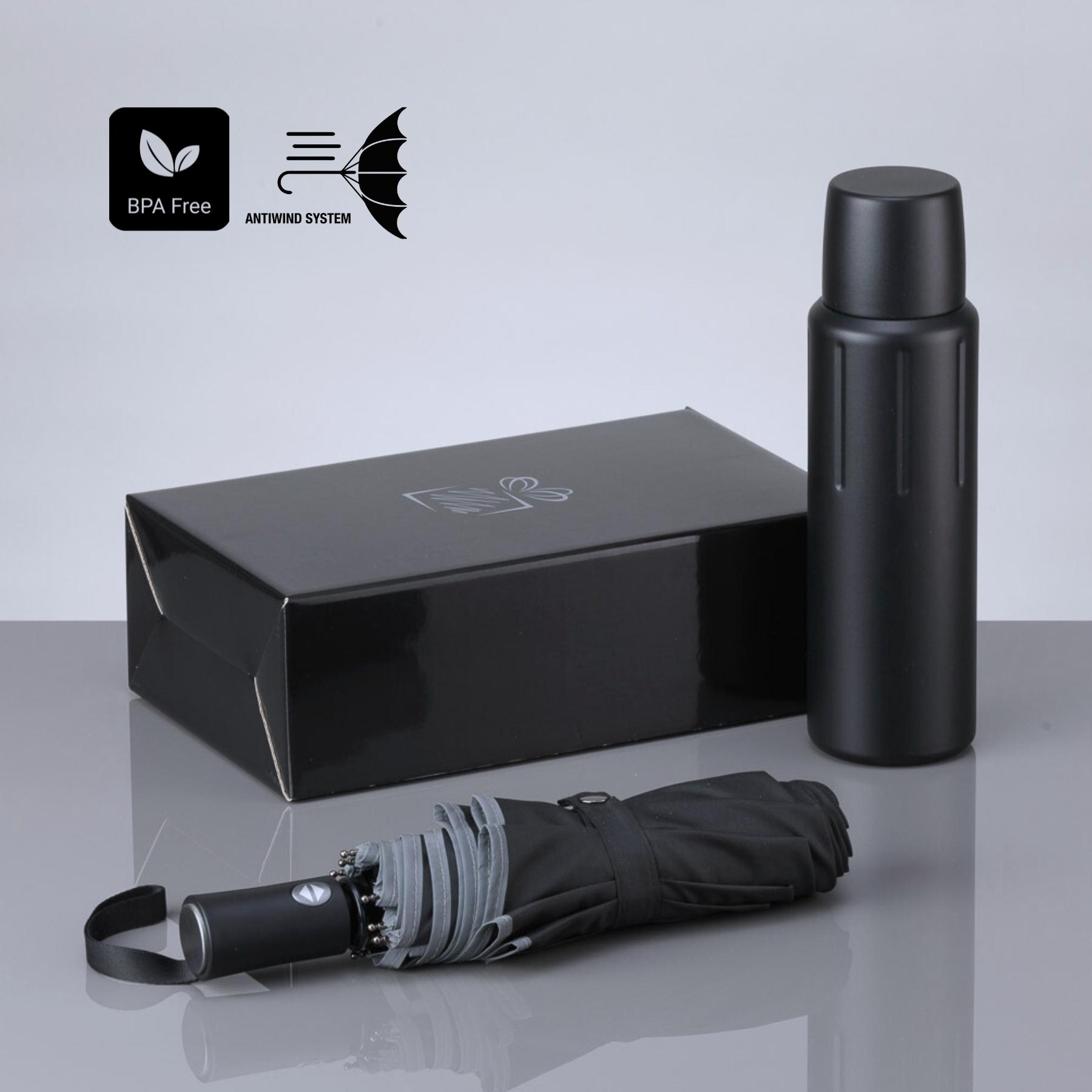 Set Scandic III: termos cu vid 750 ml și umbrelă automată