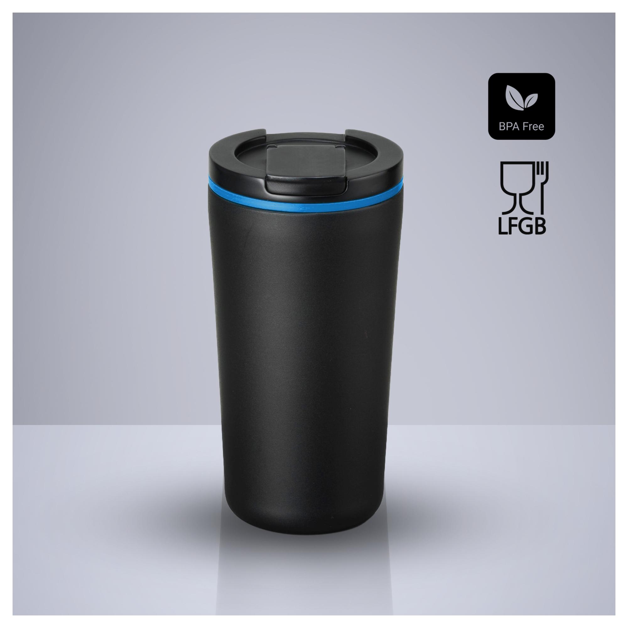 Set Travel: cană termică 370 ml și umbrelă automată Albastru Albastru