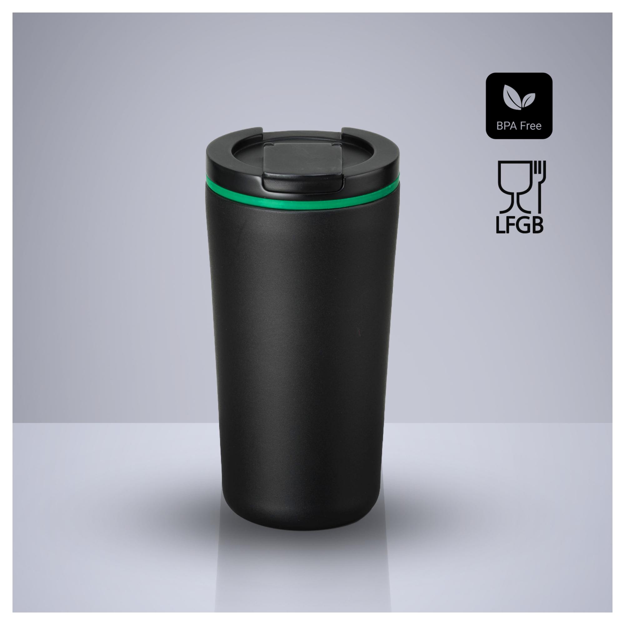 Set Travel: cană termică 370 ml și umbrelă automată Verde Verde