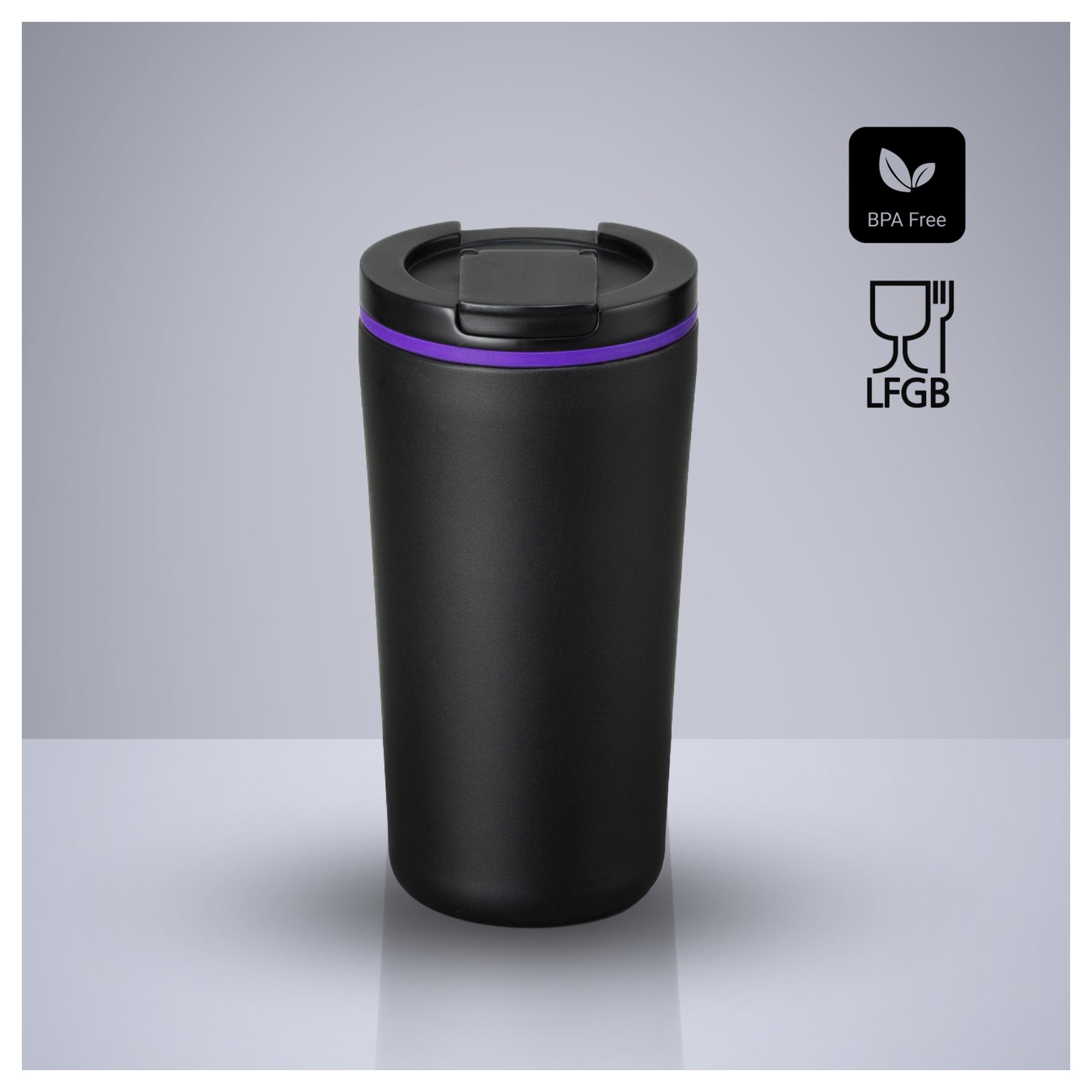 Set Travel: cană termică 370 ml și umbrelă automată Violet Violet