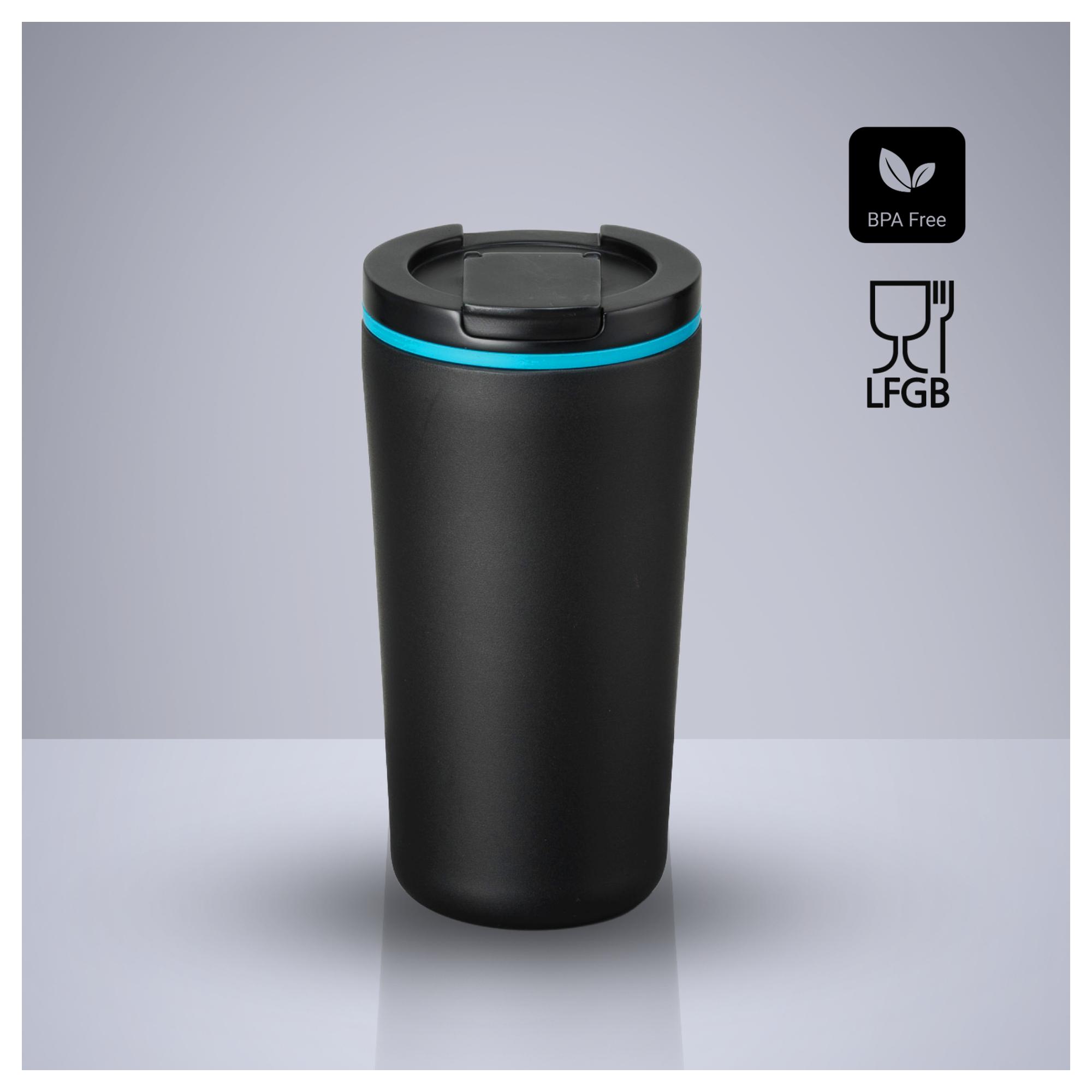 Set Travel: cană termică 370 ml și umbrelă automată Turcoaz Turcoaz