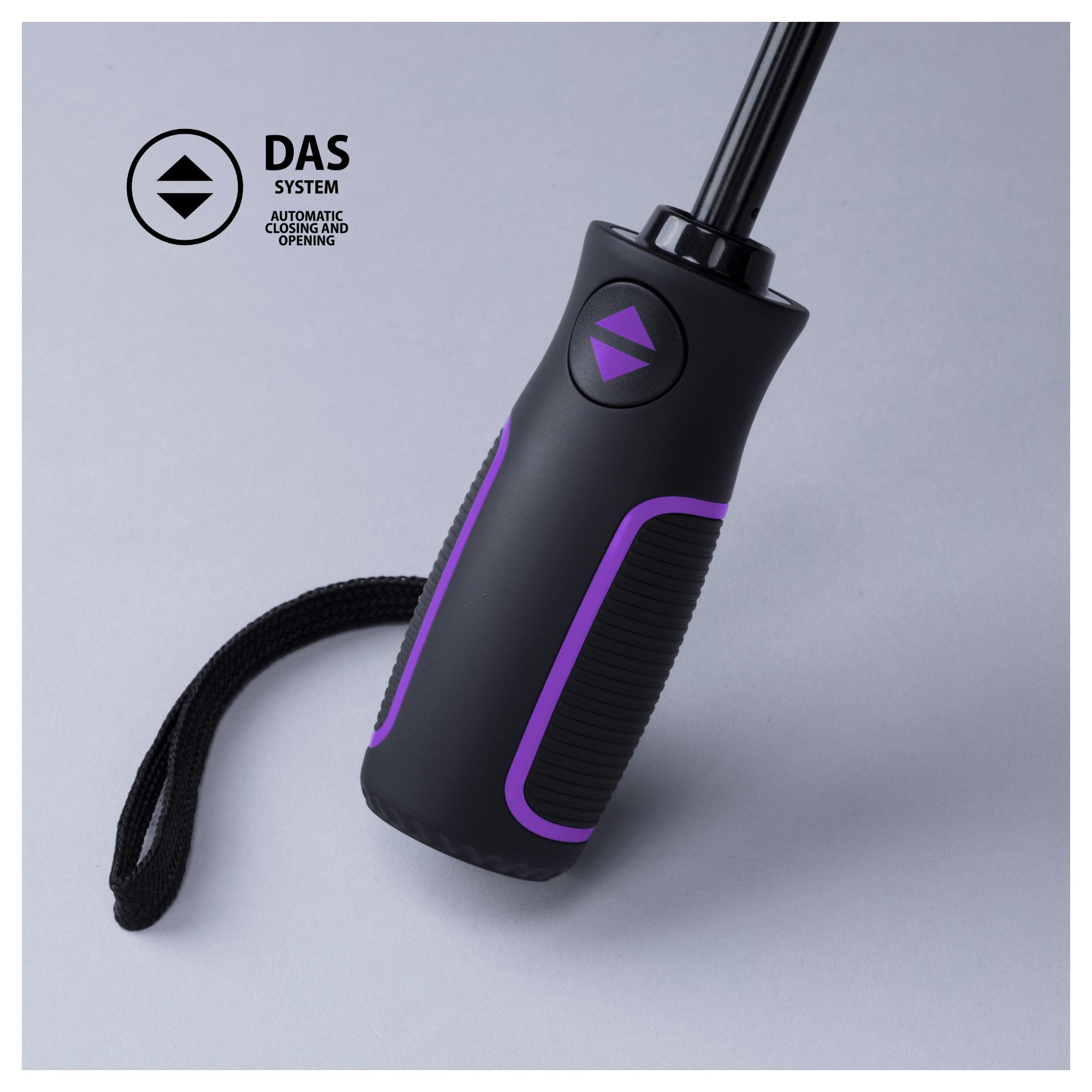 Set Outdoor: sticlă din oțel pentru apă 650 ml și umbrelă automată Violet Violet