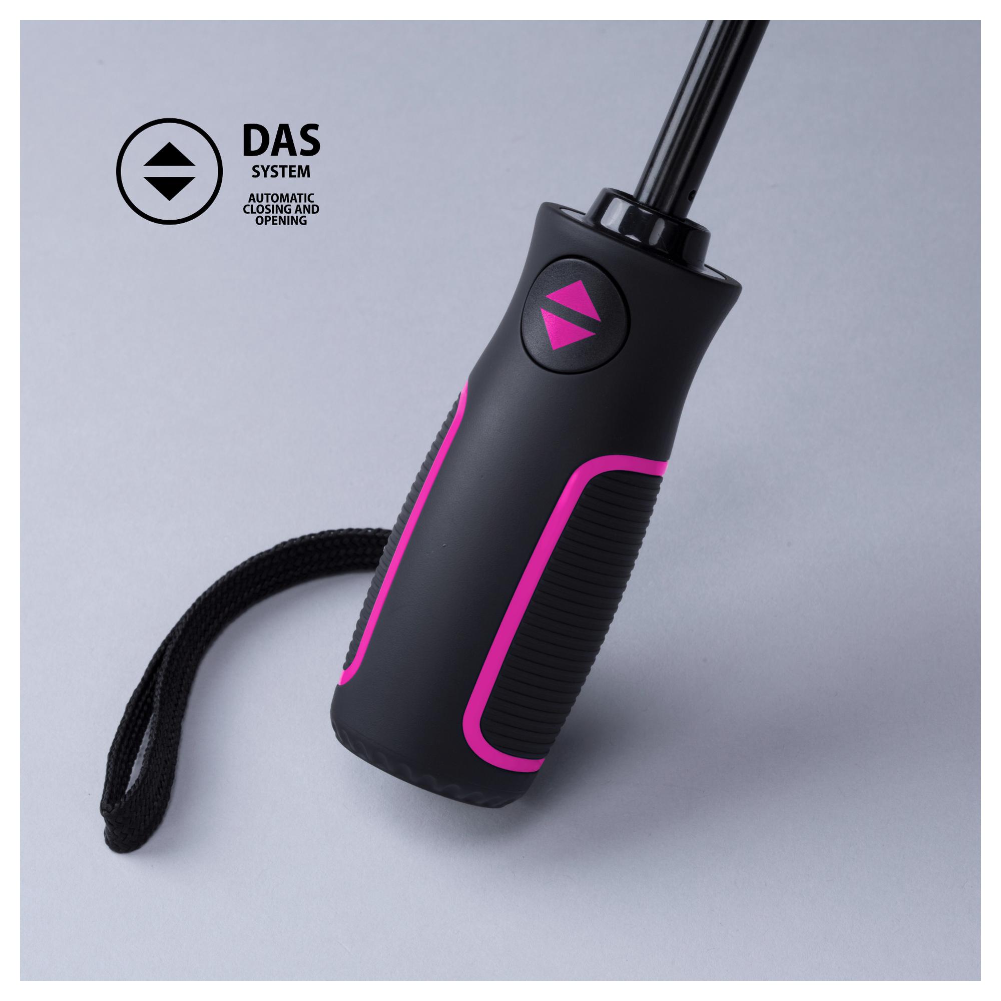 Set Outdoor: sticlă din oțel pentru apă 650 ml și umbrelă automată Roz Roz