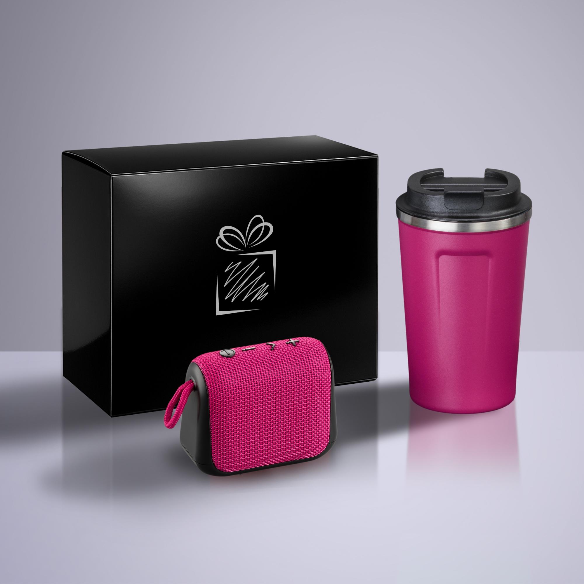 Set Everyday: cană termică Nordic 350 ml și difuzor wireless Roz Roz