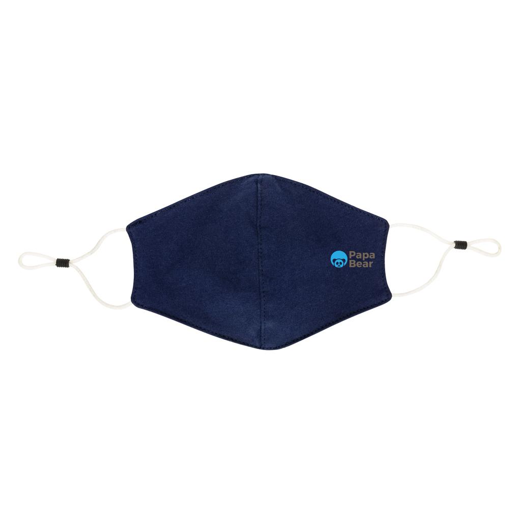 Mască de față reutilizabilă din bumbac dublu navy