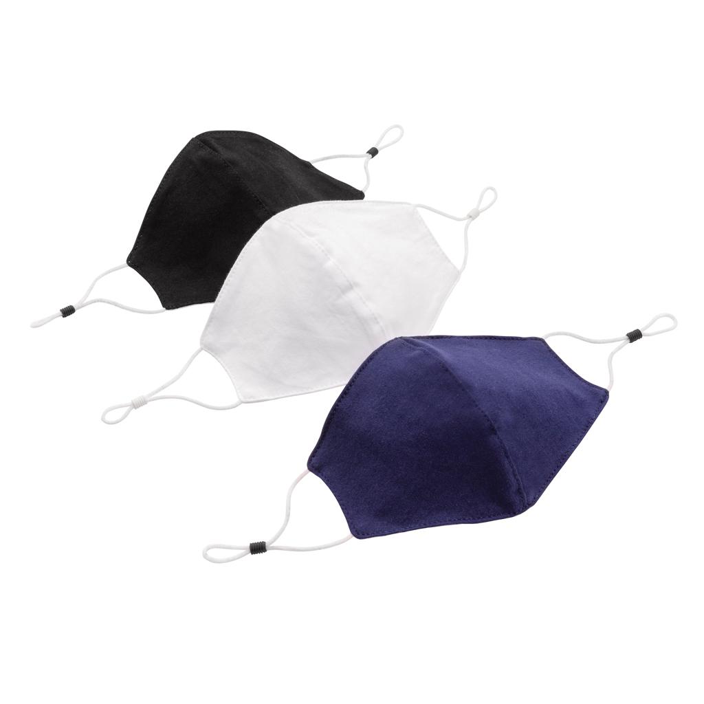 Mască de față reutilizabilă din bumbac dublu navy