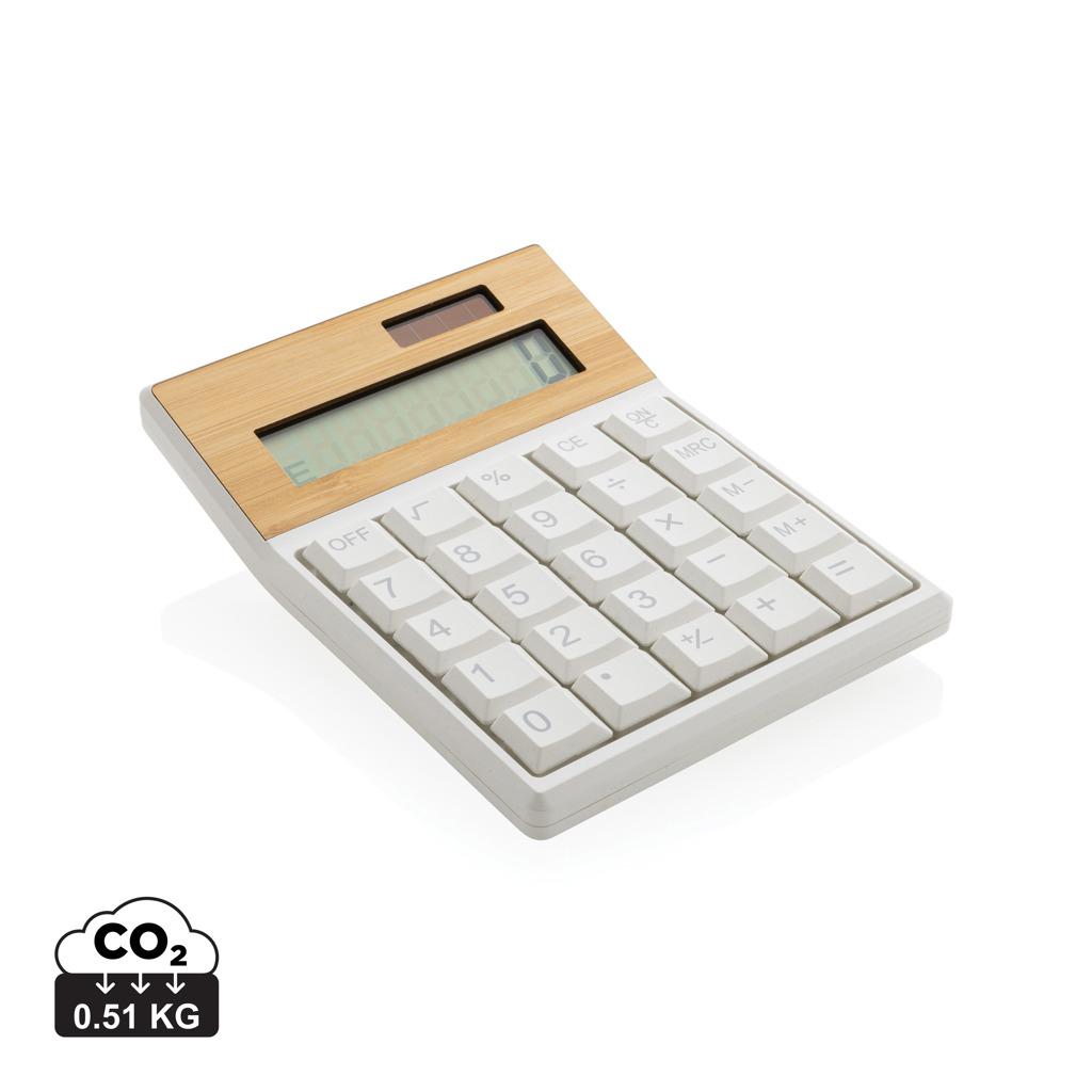 Calculator din plastic reciclat RCS și bambus Utah  