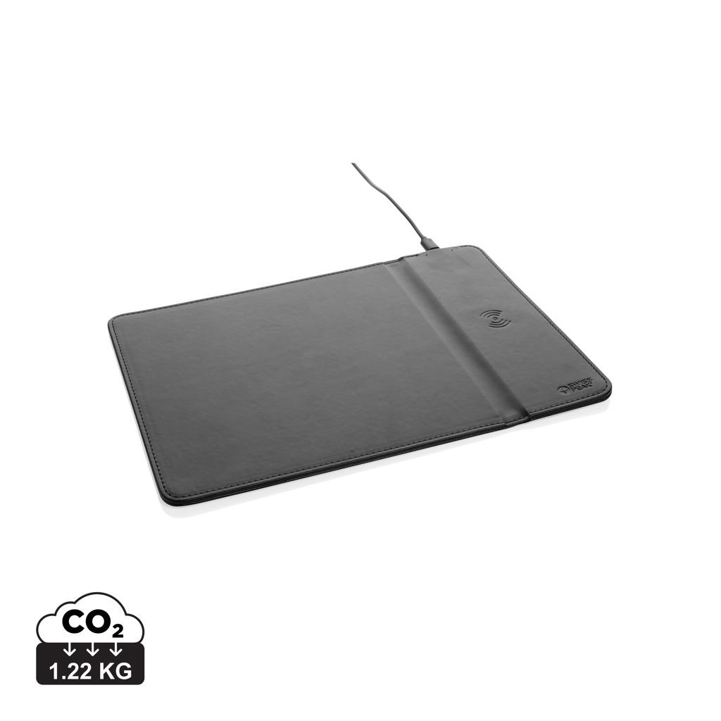 Mousepad din PU reciclat RCS cu încărcare wireless de 10W Swiss Peak 