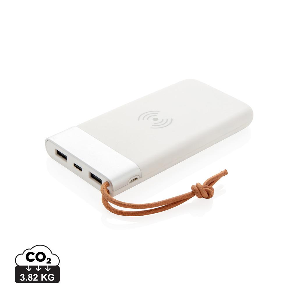 Powerbank Aria 8.000 mAh cu încărcare wireless 5W transparent