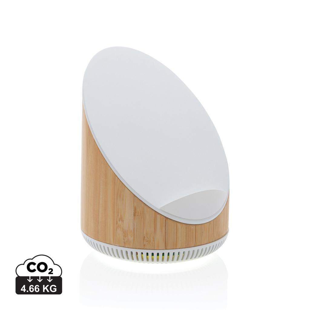 Difuzor din bambus de 5W cu încărcător wireless de 15W Ovate brown