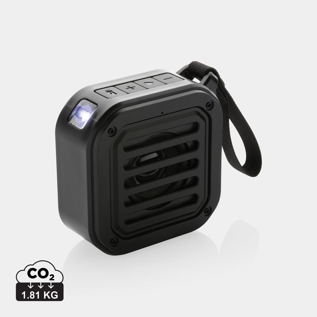 Difuzor cu încărcare solară de 3W din plastic reciclat certificat RCS Sunwave black