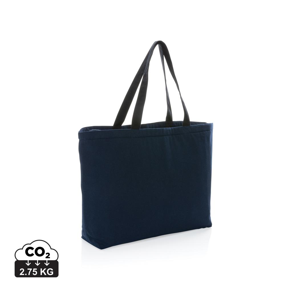 Geantă de răcire mare tip tote din pânză reciclată de 285 gsm, nevopsită Impact Aware™ 