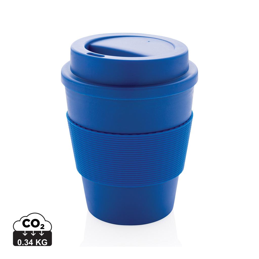 Cană de cafea reutilizabilă cu capac cu filet, 350 ml 