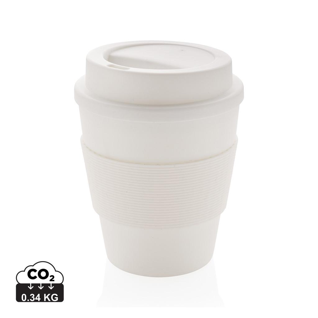 Cană de cafea reutilizabilă cu capac cu filet, 350 ml transparent