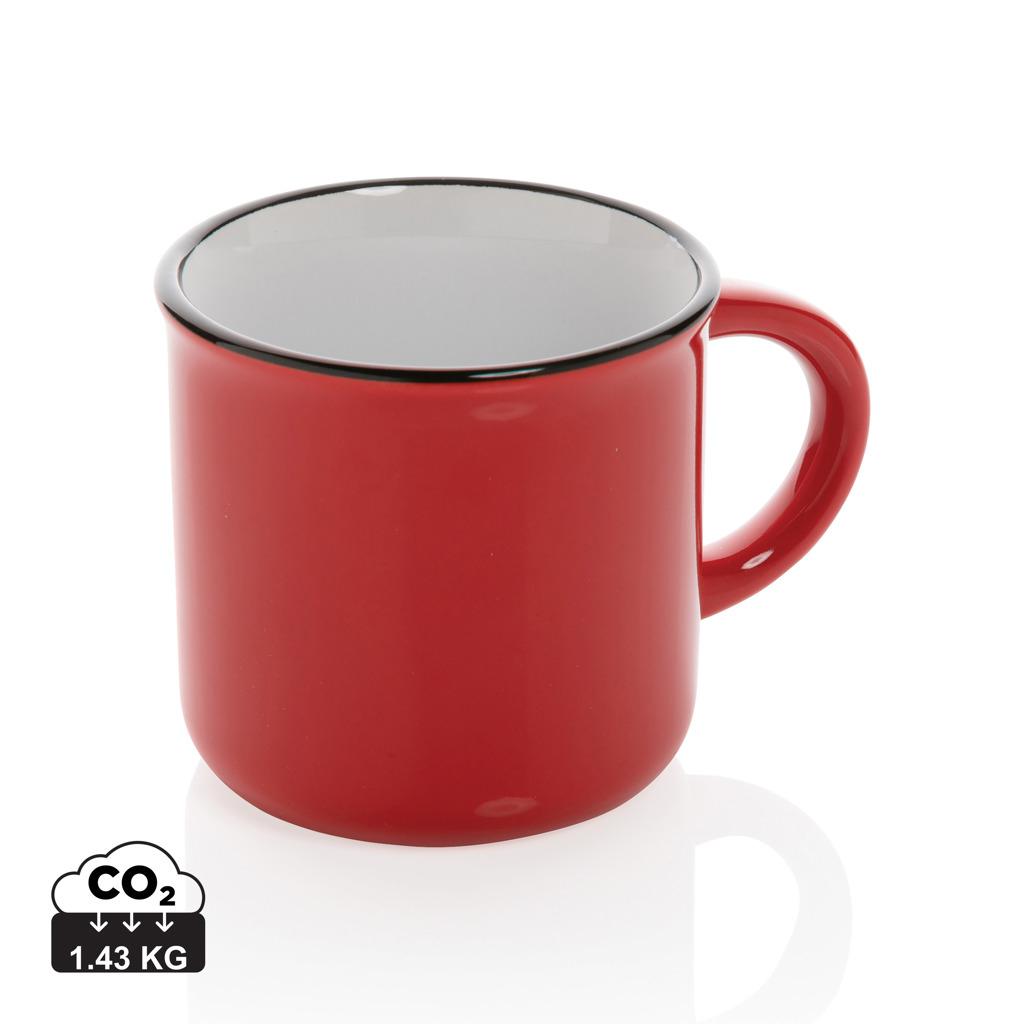 Cană ceramică vintage 280ml red