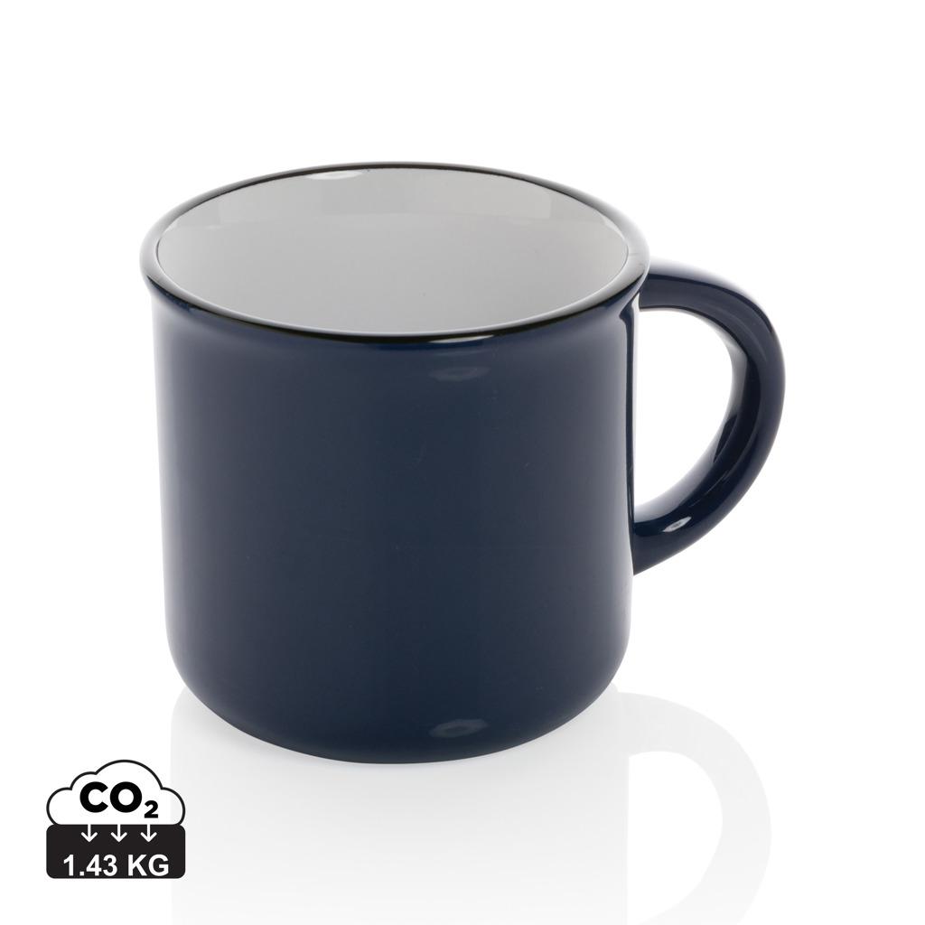 Cană ceramică vintage 280ml navy