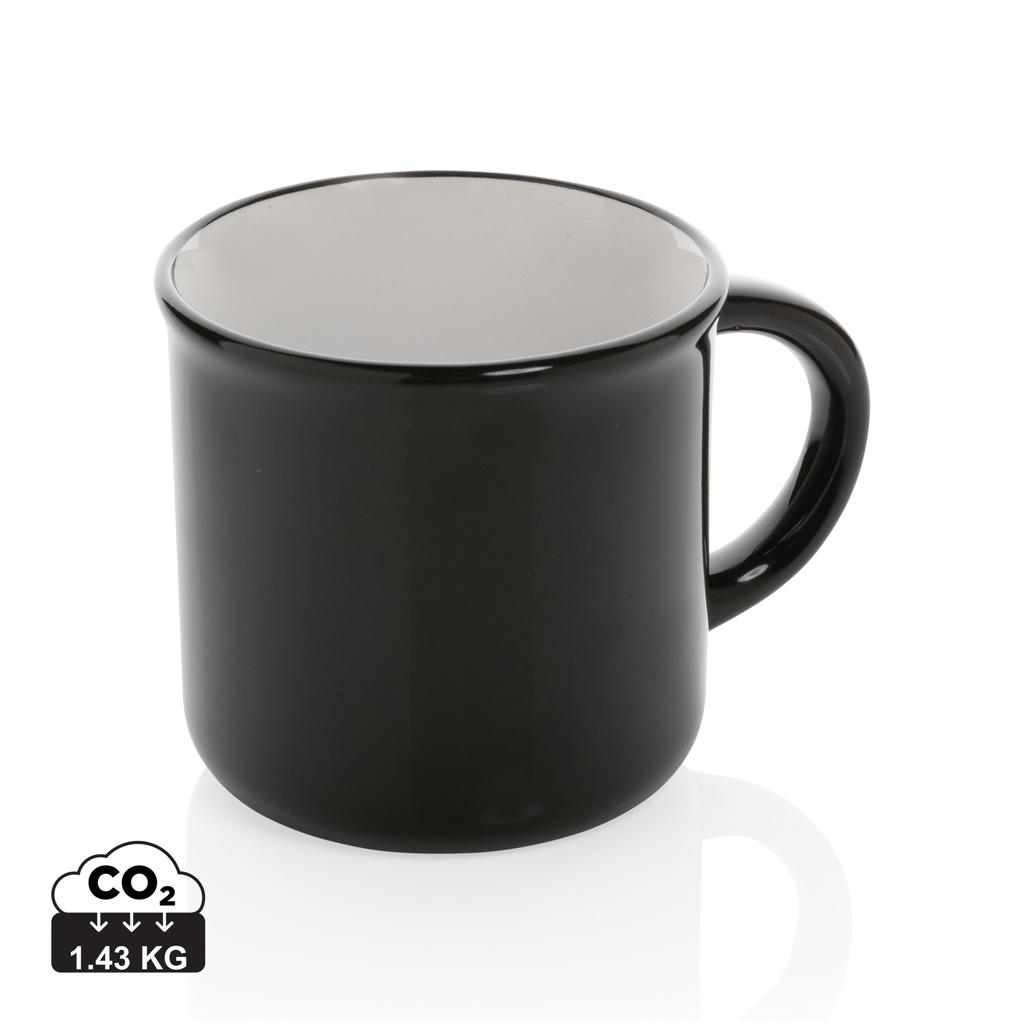 Cană ceramică vintage 280ml black