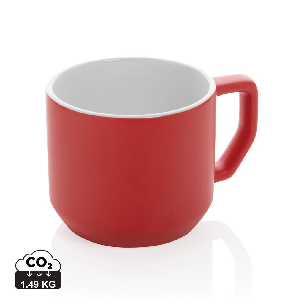 Cană ceramică modernă 250ml red