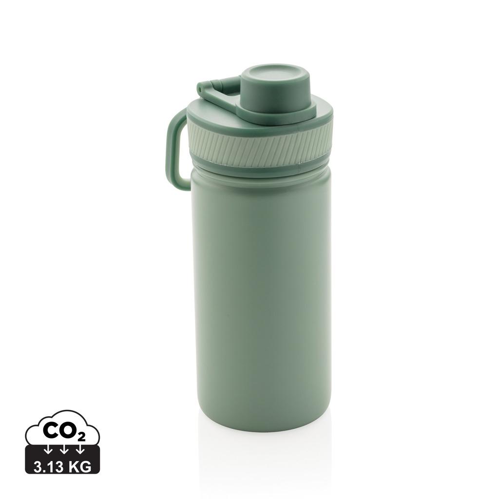 Sticlă termoizolantă din oțel inoxidabil cu capac sport, 550ml green