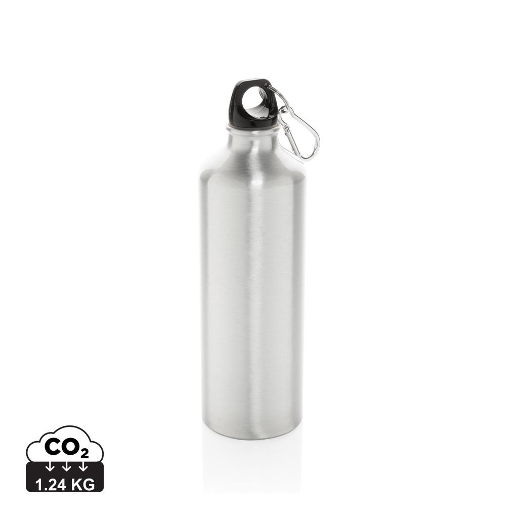 Sticlă de apă XL din aluminiu, cu carabinier silver