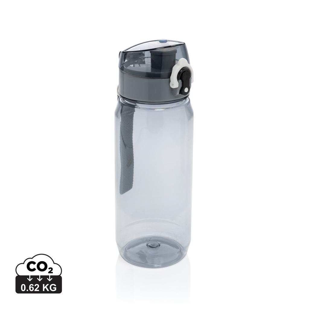 Sticlă de apă etanșă și blocabilă RCS din PET reciclat, 600ml Yide black