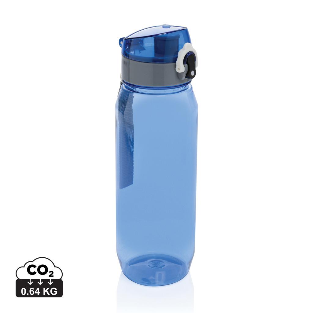 Sticlă de apă etanșă și blocabilă din PET reciclat RCS, 800ml Yide  blue