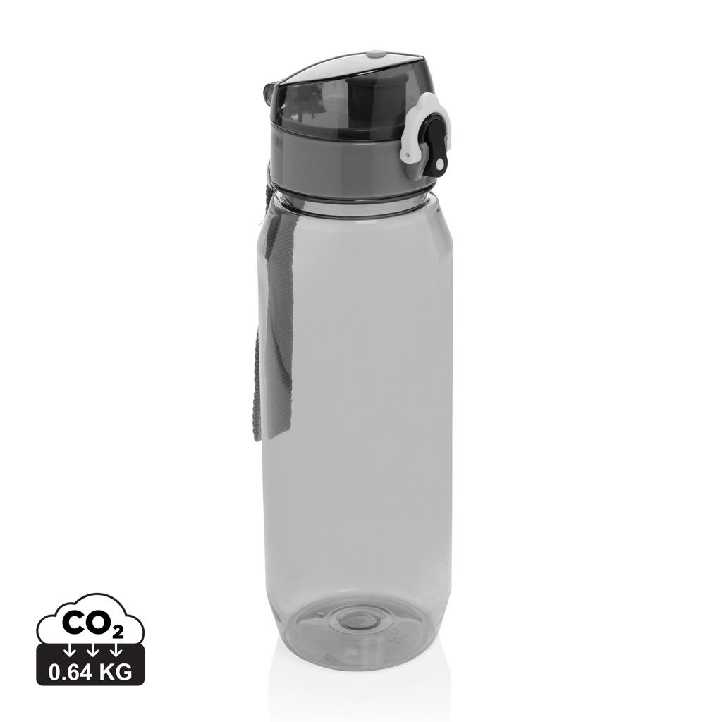 Sticlă de apă etanșă și blocabilă din PET reciclat RCS, 800ml Yide  black