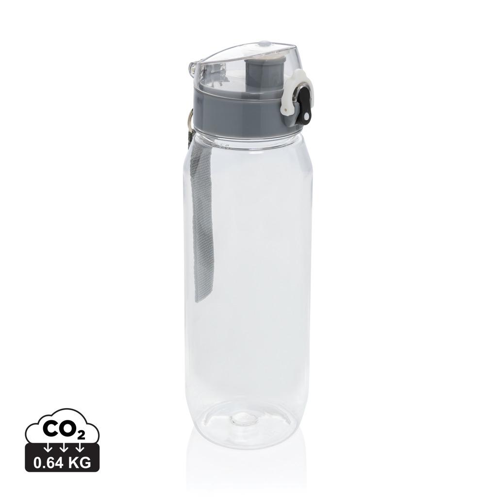 Sticlă de apă etanșă și blocabilă din PET reciclat RCS, 800ml Yide  transparent