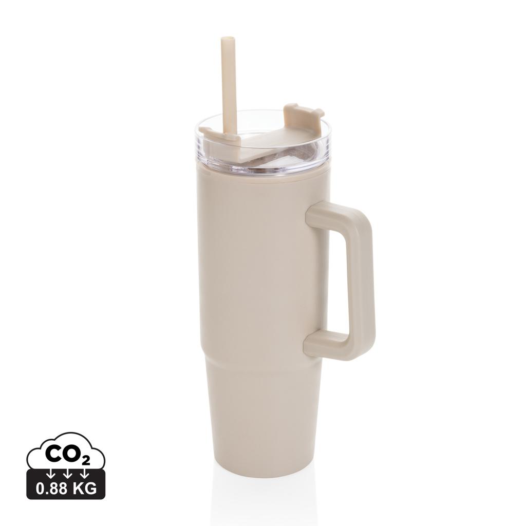 Pahar din plastic RCS cu mâner, 900ml Tana  off white