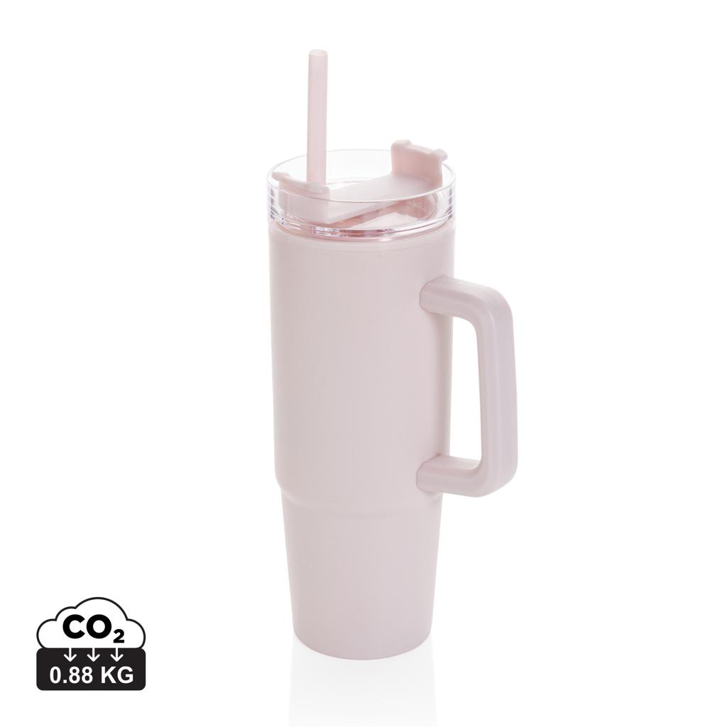 Pahar din plastic RCS cu mâner, 900ml Tana  pink