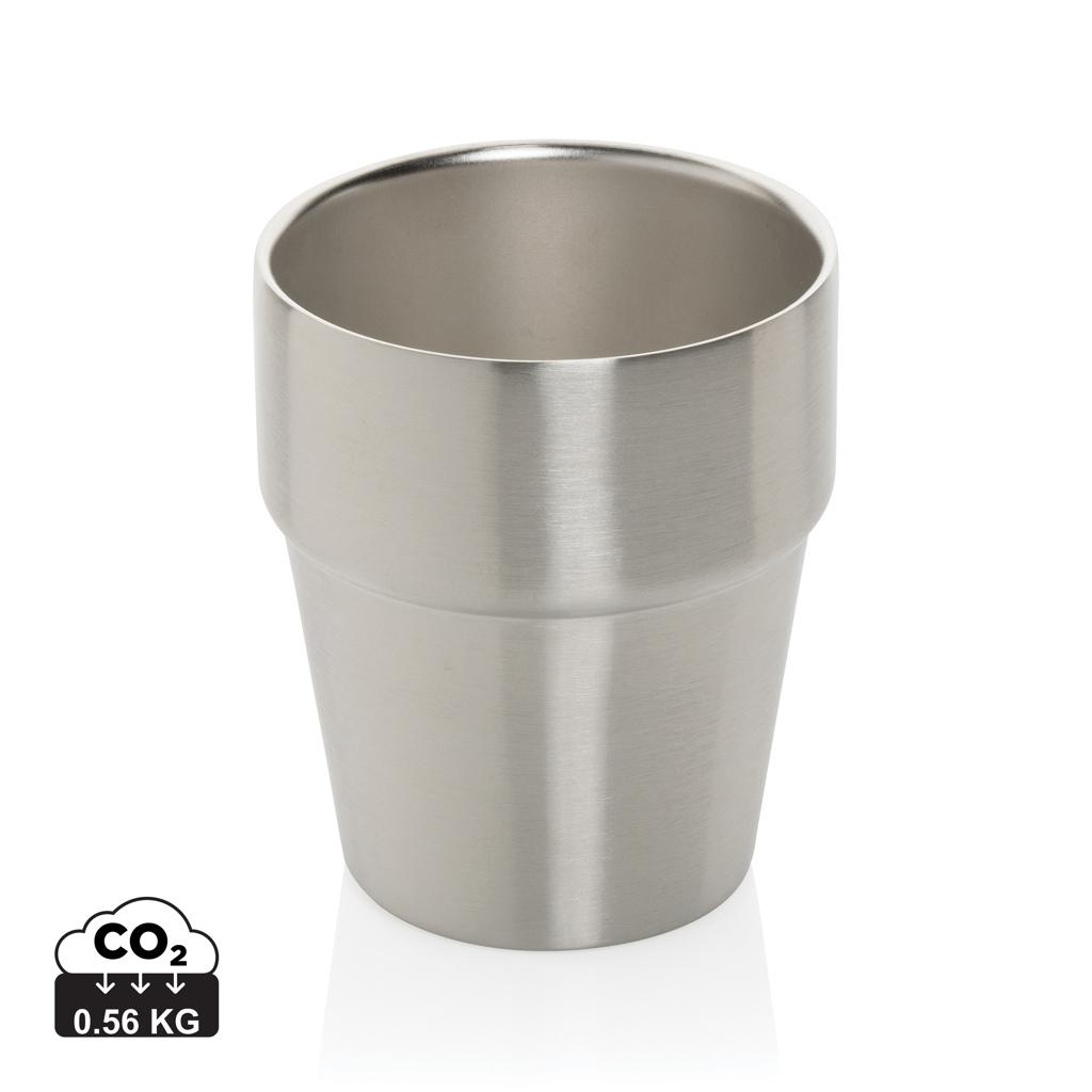 Ceașcă de cafea RCS cu pereți dubli, 300ml Clark  silver